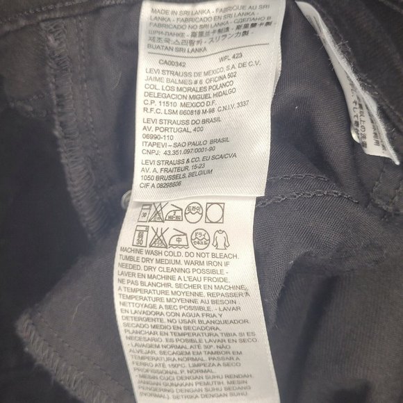 Levi's 505 Jeans Pants Straight Leg Black Size 12 Measures 32x30.5‎ Womens - Picture 8 of 10